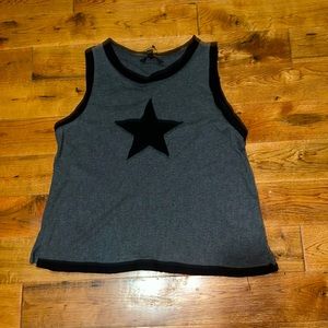 CUSTOM MADE BLACK STAR MUSCLE TEE!!!!!